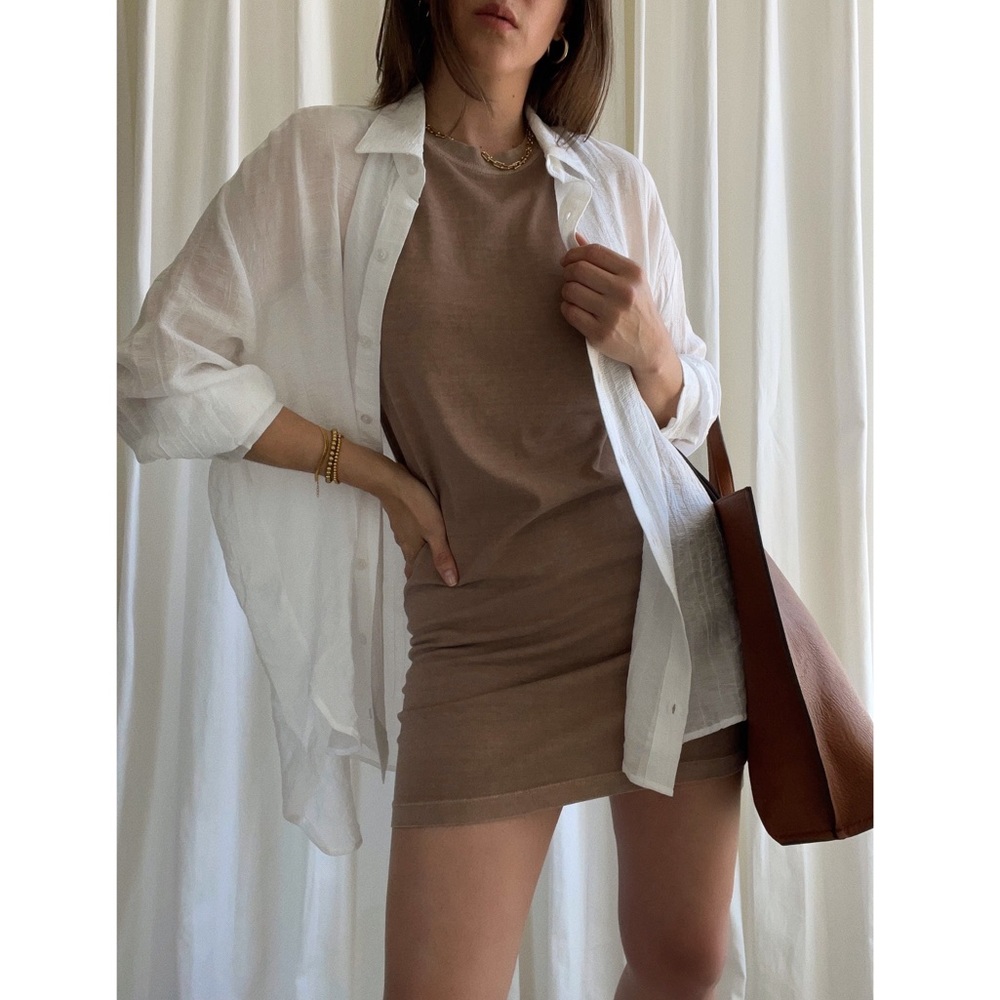 ISLE COTTON DRESS — In Mocha - Picture 2 of 7